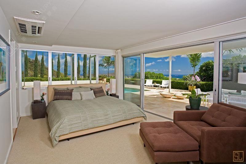 夏威夷欧胡岛天空景致别墅卧室