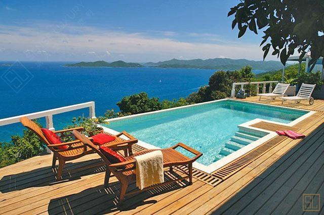 加勒比托托拉岛透透屋别墅按摩泳池