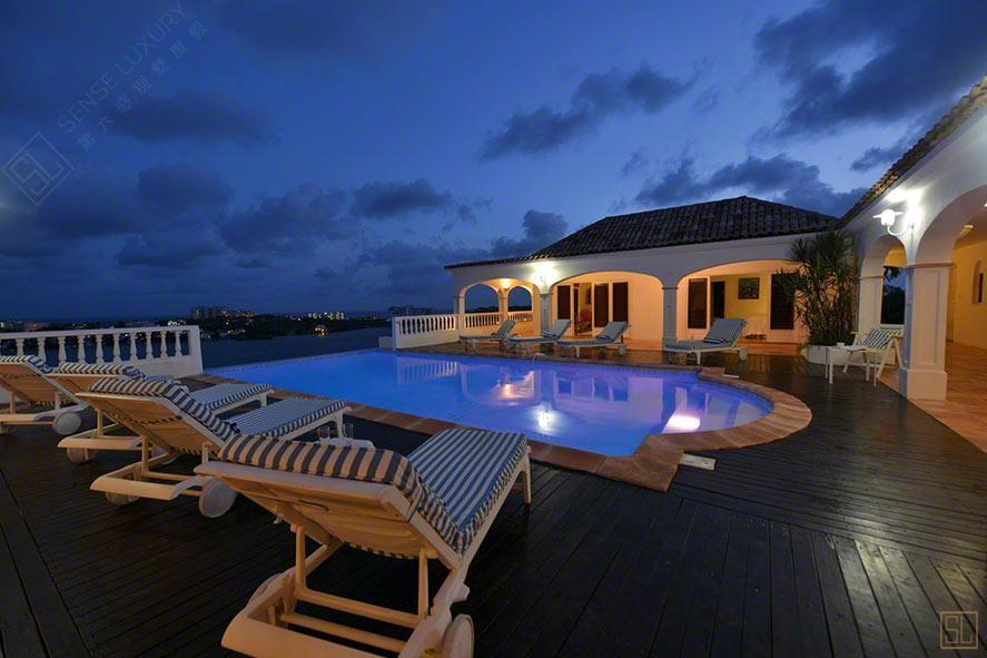 加勒比圣马丁岛世外桃源别墅泳池