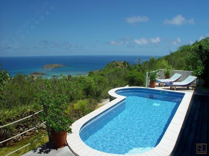 加勒比圣巴托洛缪岛远景度假别墅泳池海景