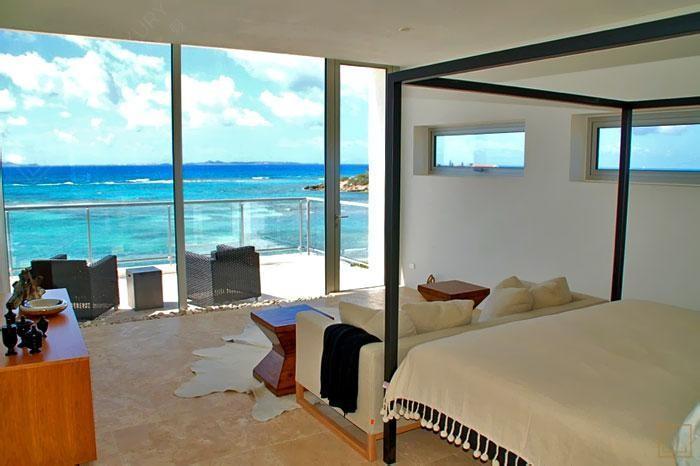 加勒比安圭拉海之涯别墅海景卧室