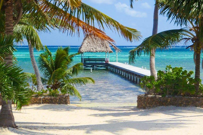 加勒比海伯利兹鹦鹉螺海滩别墅1号码头凉亭