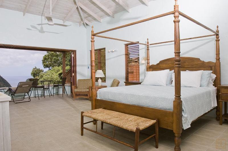 加勒比圣露西亚岛香格里拉芙蓉别墅卧室