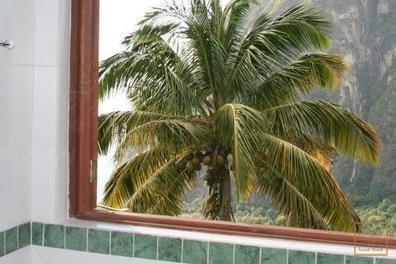 加勒比圣露西亚岛香格里拉芙蓉别墅浴室外景