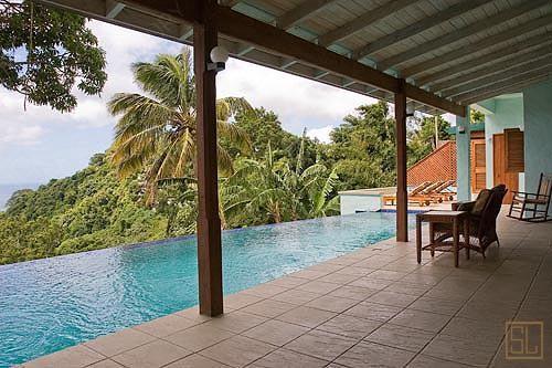 加勒比圣露西亚岛香格里拉芙蓉别墅独立泳池