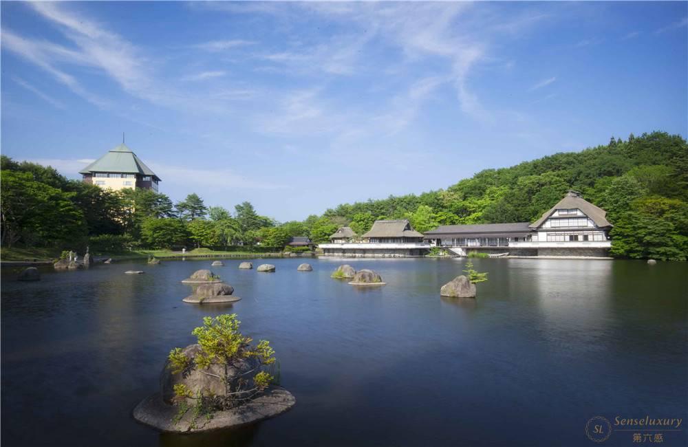 日本青森星野.青森屋室外湖水