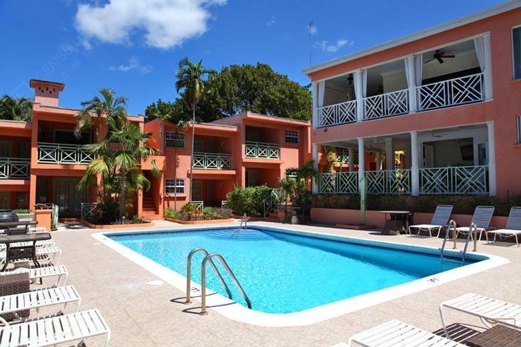 加勒比巴巴多斯岛棕榈屋泳池