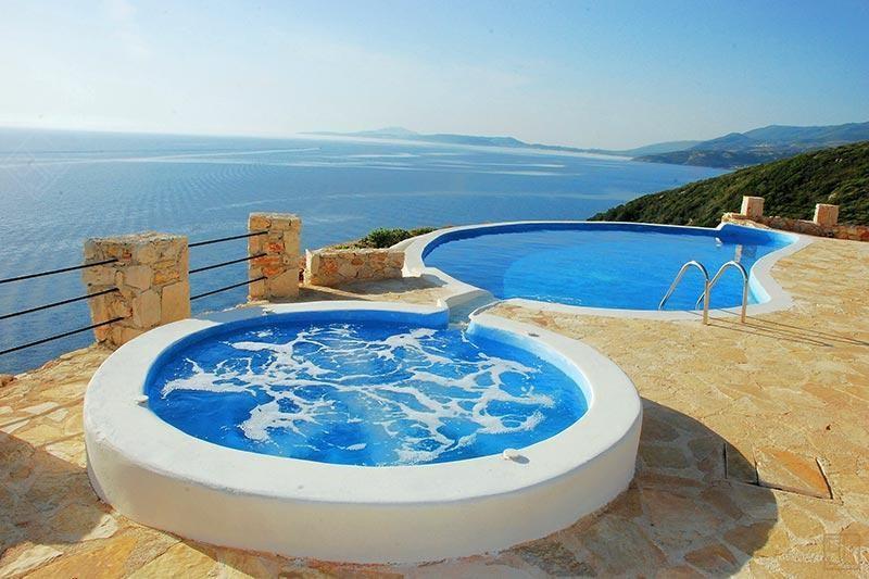 希腊扎金索斯岛深蓝别墅独立泳池