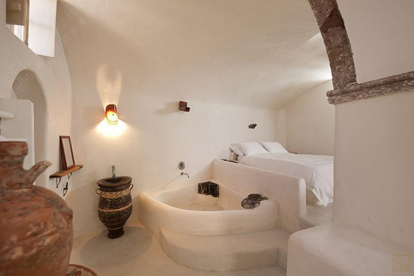 希腊圣托里尼岛锡兰尼别墅浴室