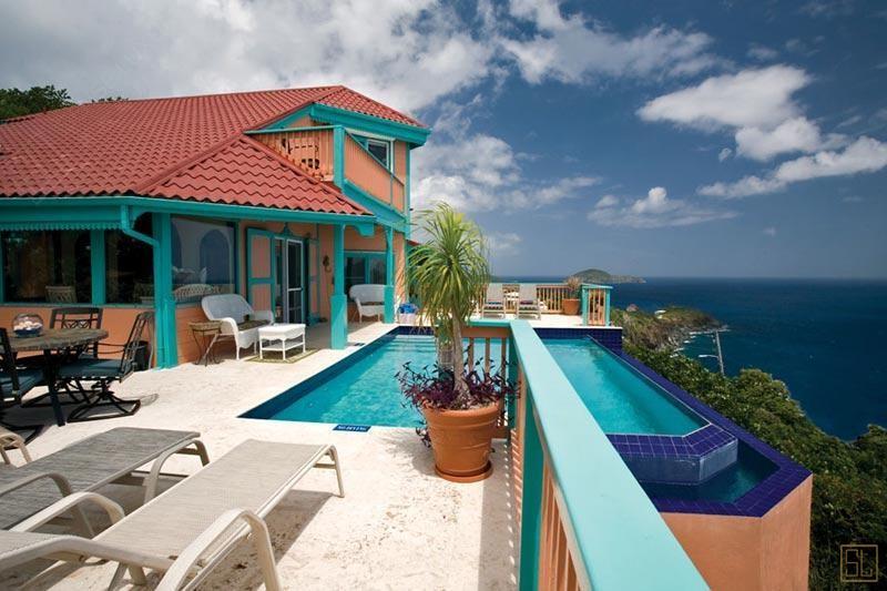 加勒比圣托马斯岛海之彩别墅按摩泳池
