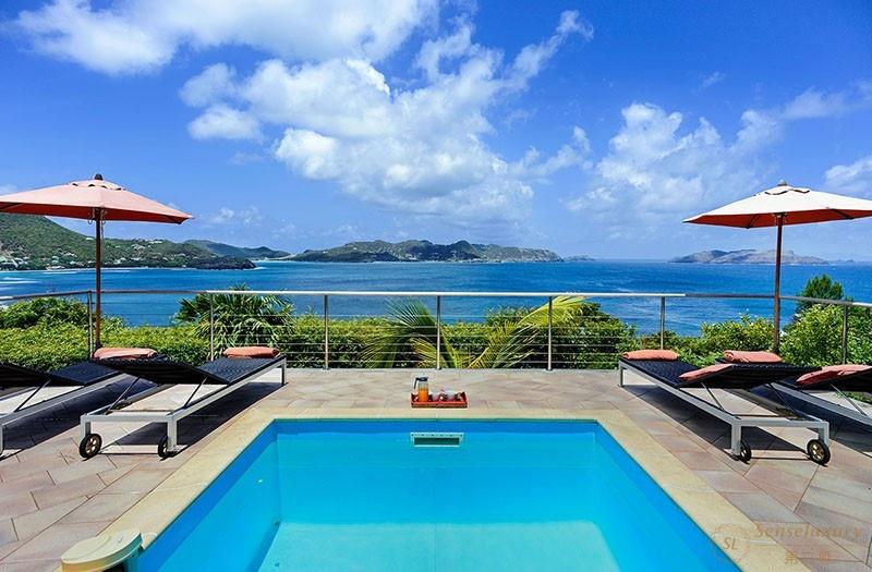 加勒比圣巴托洛缪岛海露别墅泳池外景