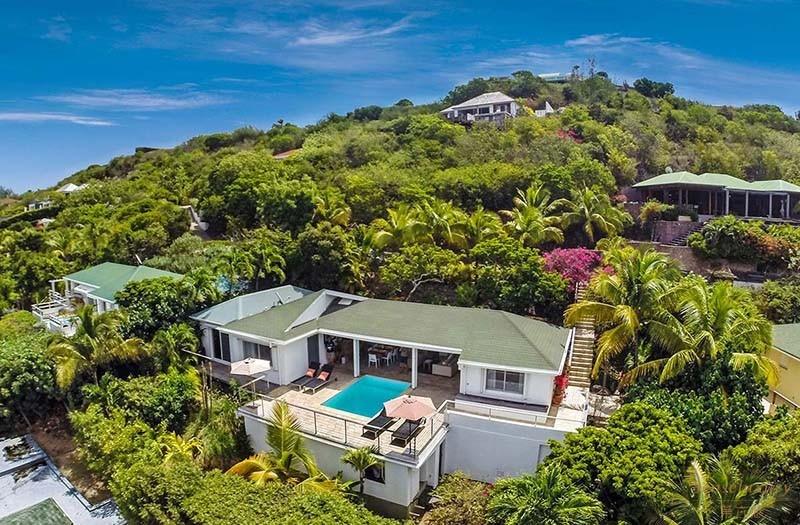 加勒比圣巴托洛缪岛海露别墅俯视图
