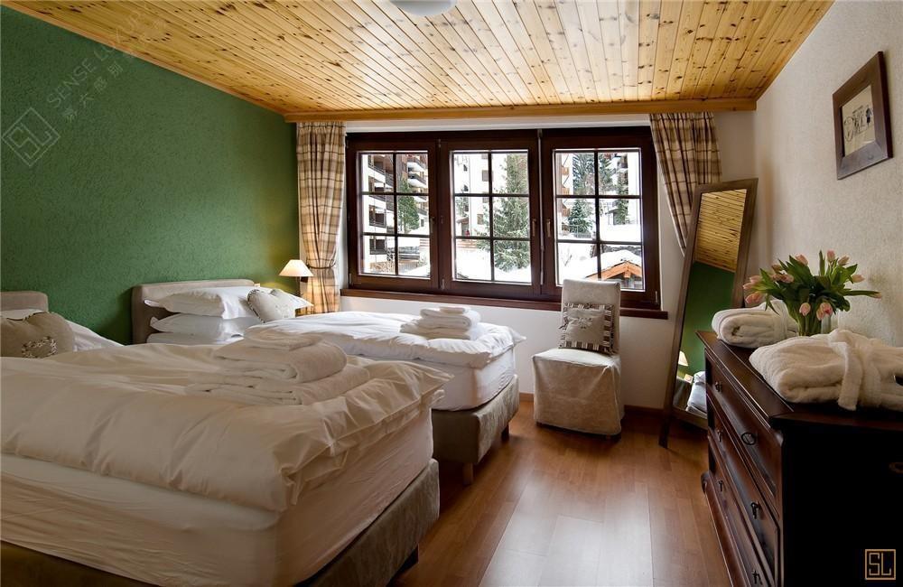 瑞士采尔马特 维纳斯公寓雪屋卧室