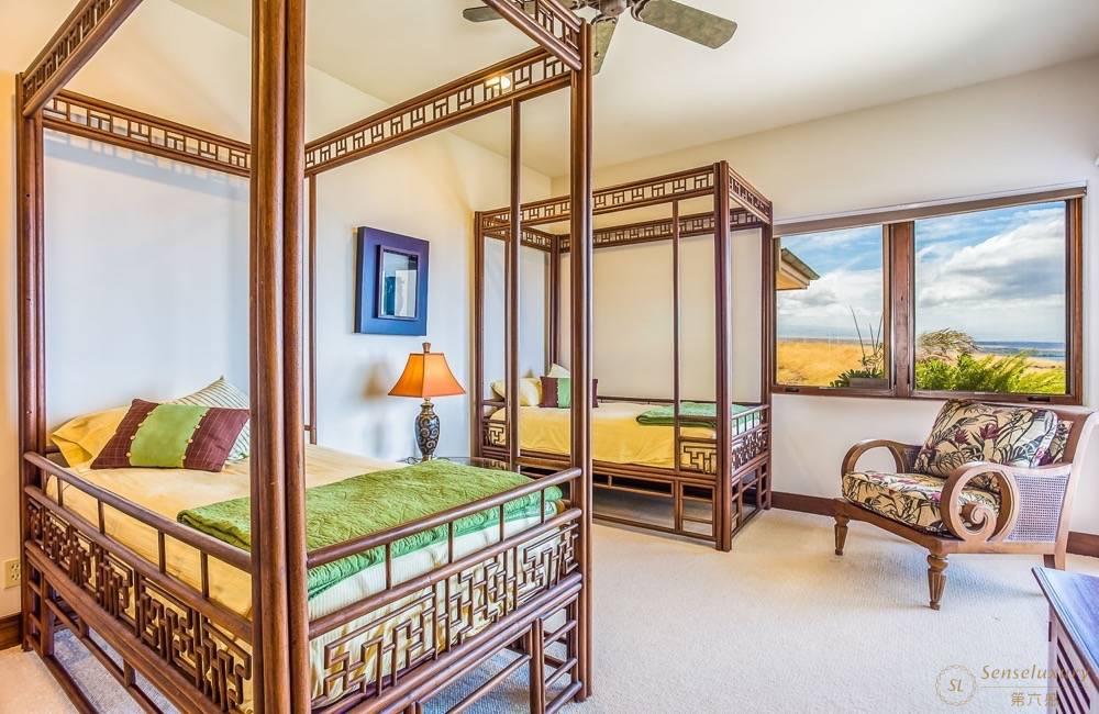 夏威夷大岛柯哈拉海岸可哈拉海滨别墅卧室