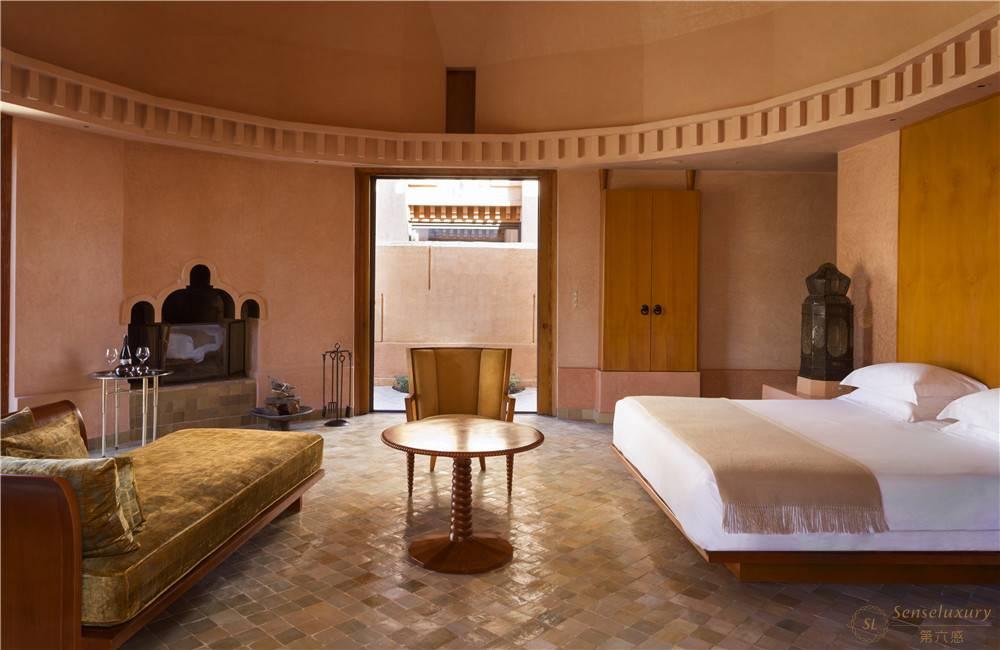 摩洛哥马拉喀什安缦 杰纳酒店卧室