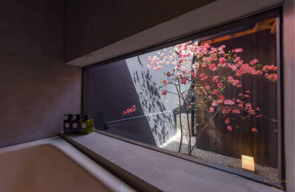 日本京都风吟轩窗台观花
