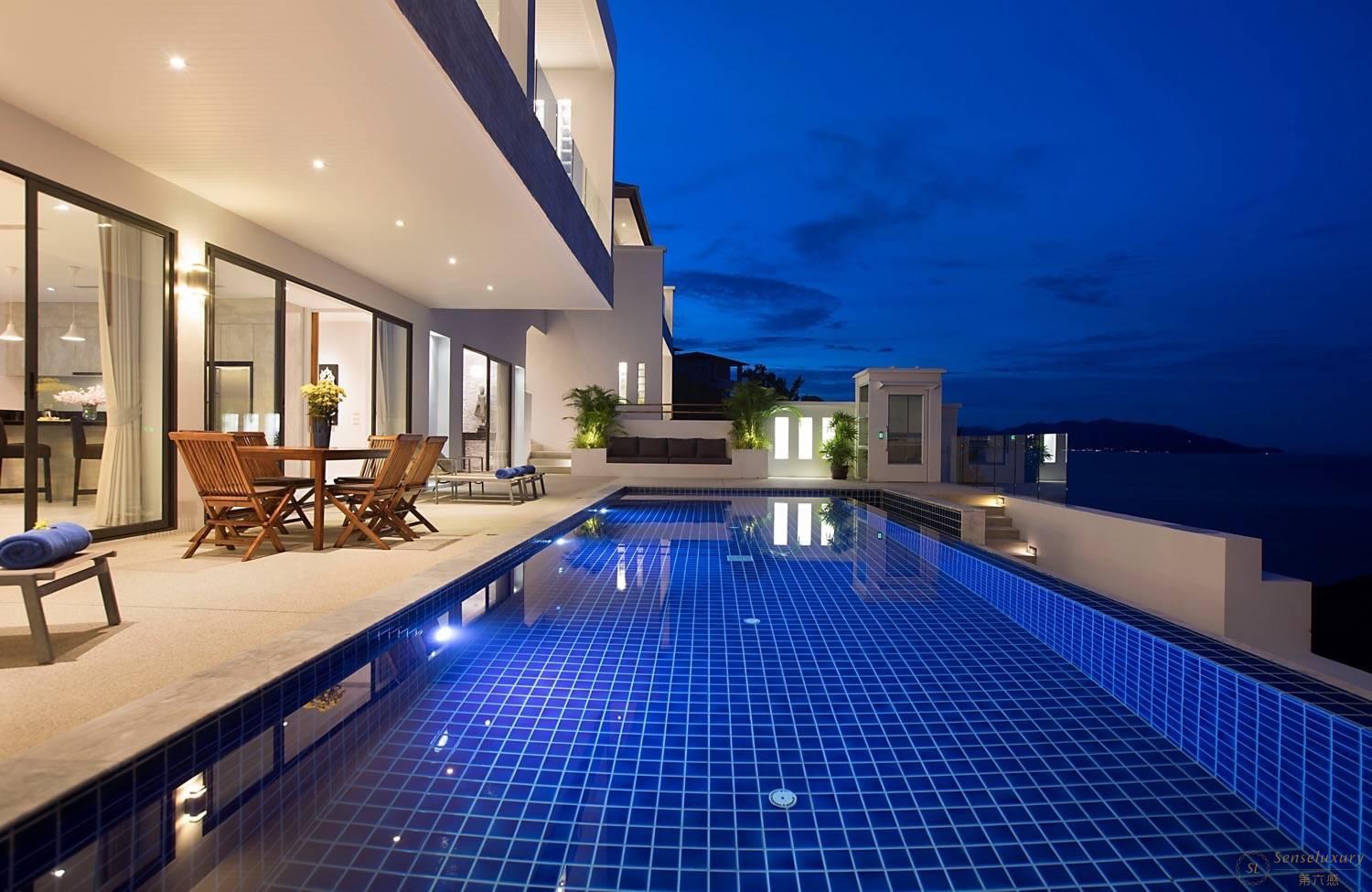 泰国苏梅岛比尔海景别墅无边泳池