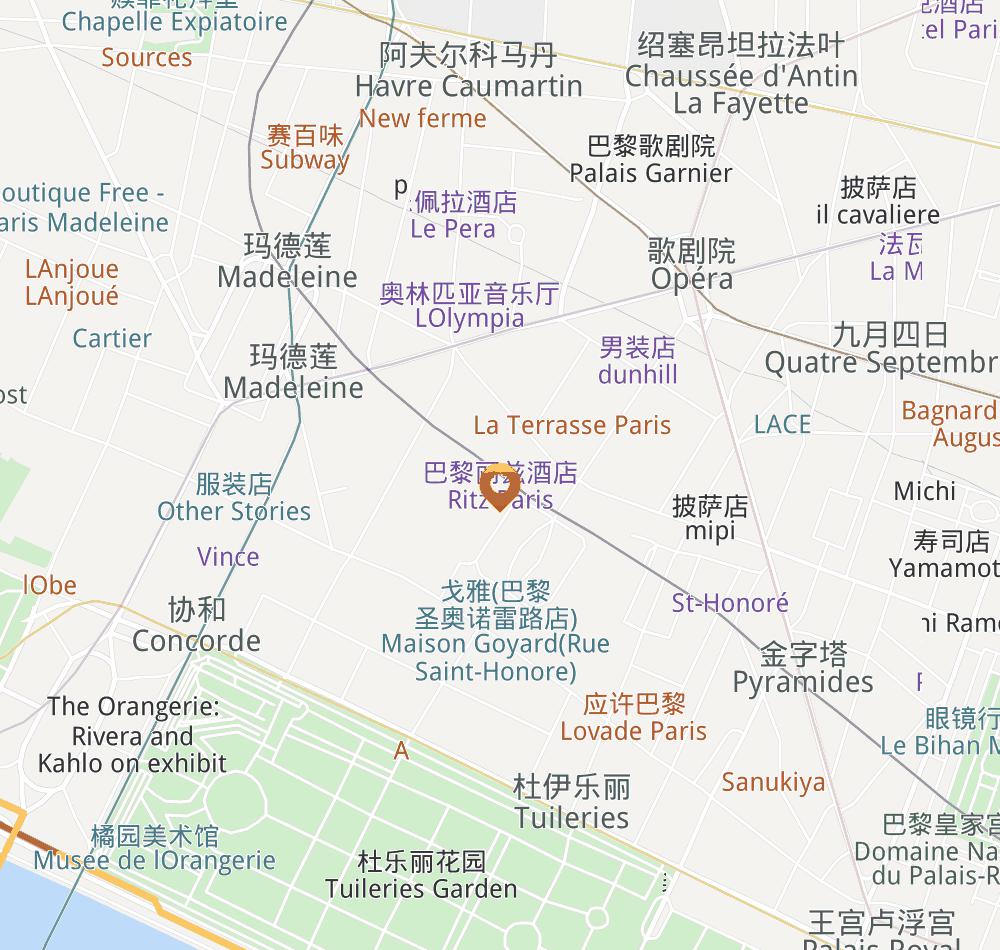 Hotel location map