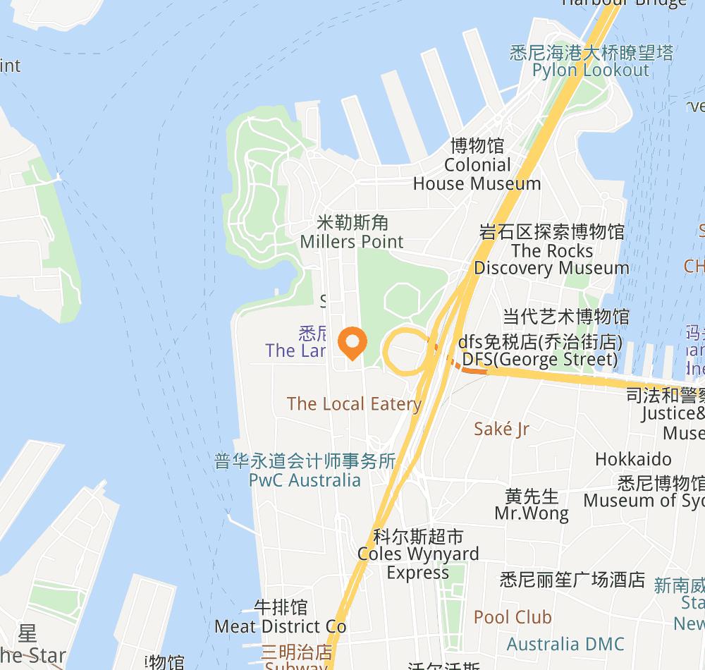 Hotel location map