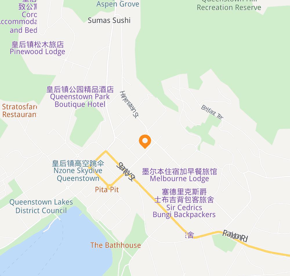 Hotel location map
