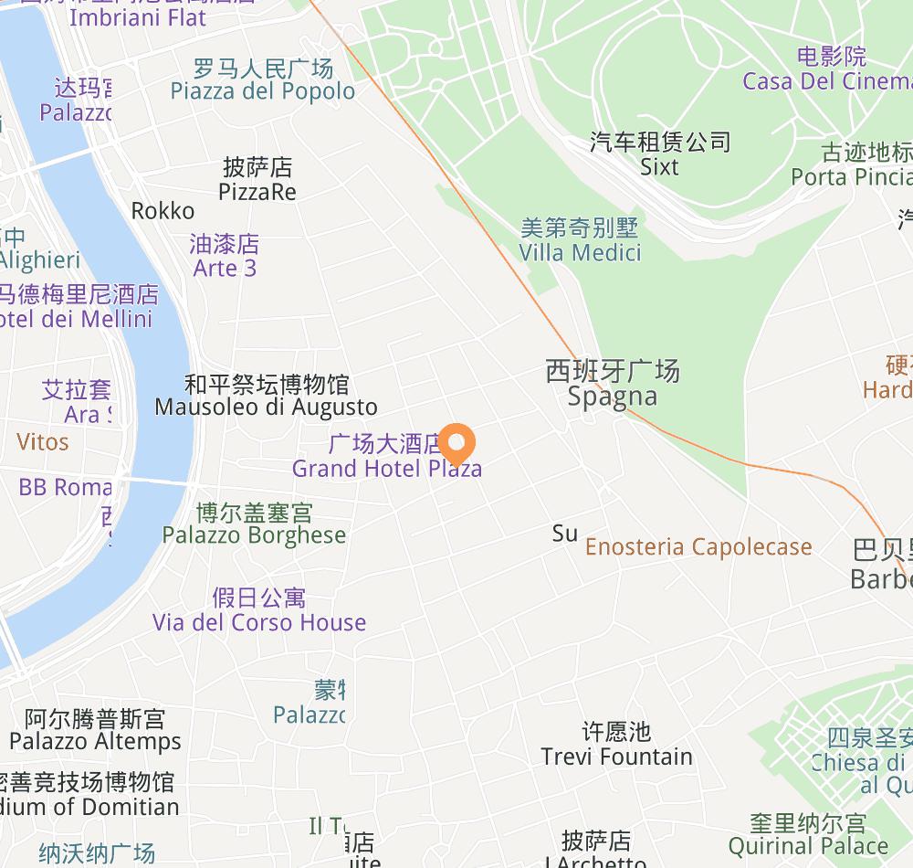 Hotel location map