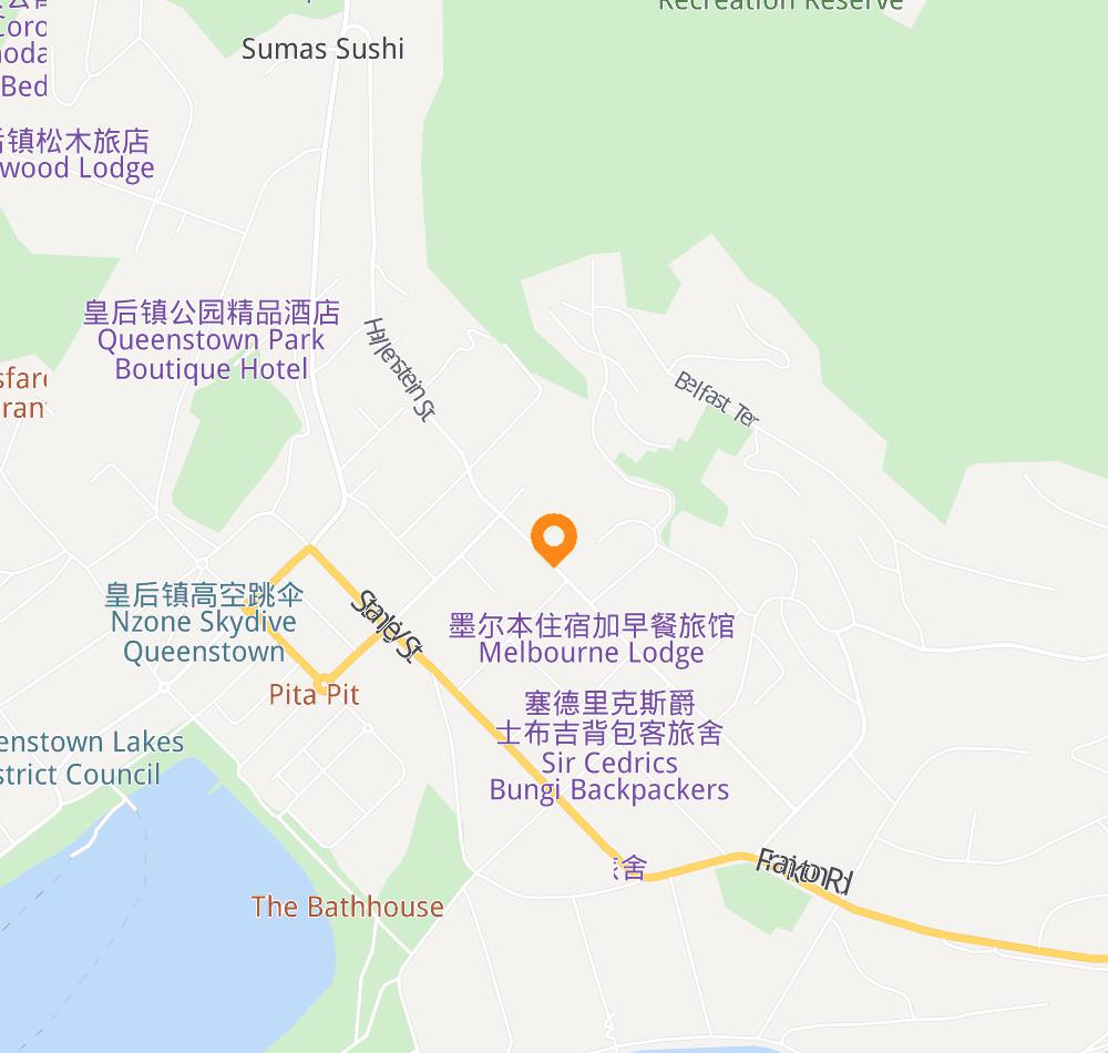 Hotel location map
