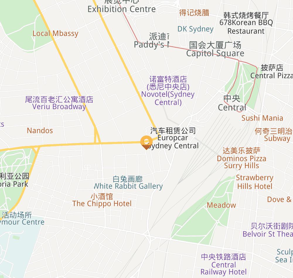 Hotel location map