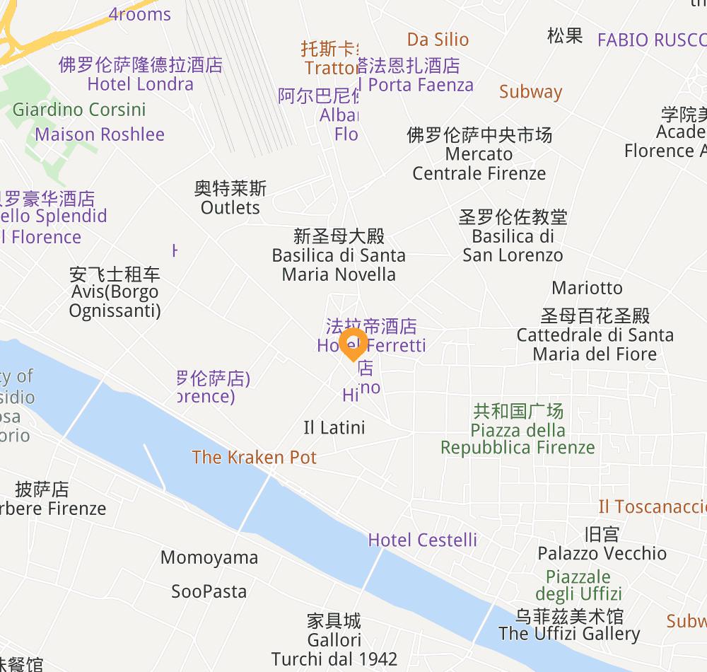 Hotel location map
