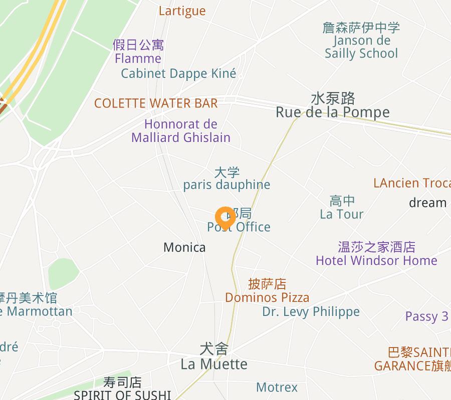 Hotel location map