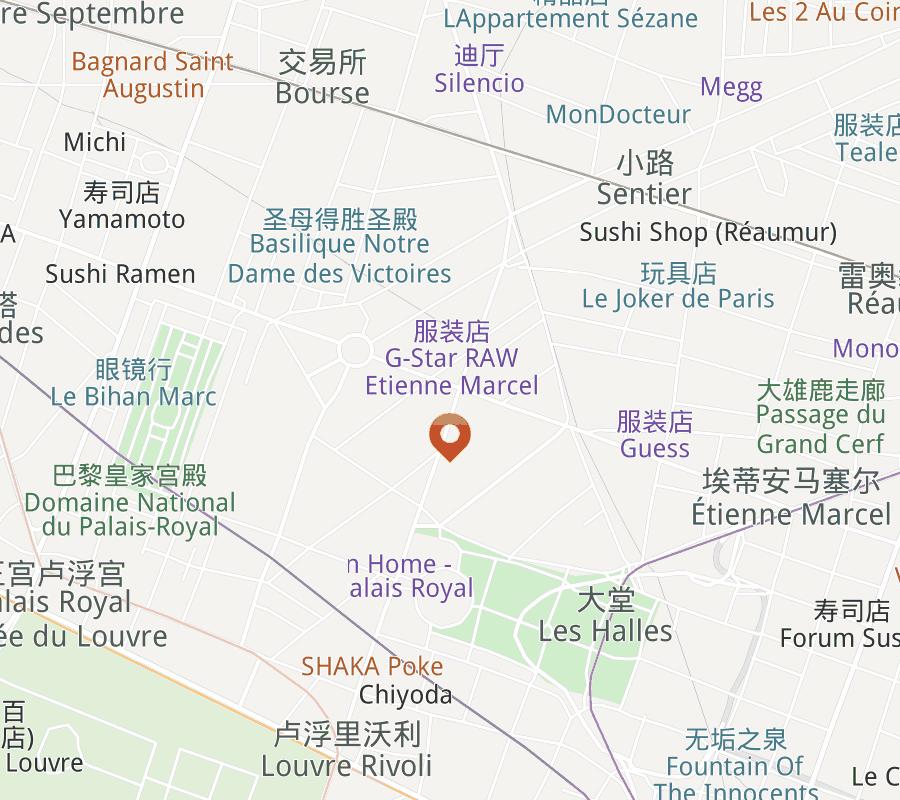 Hotel location map