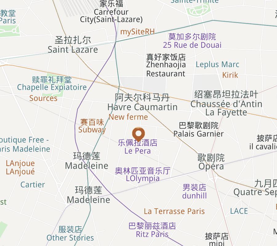 Hotel location map