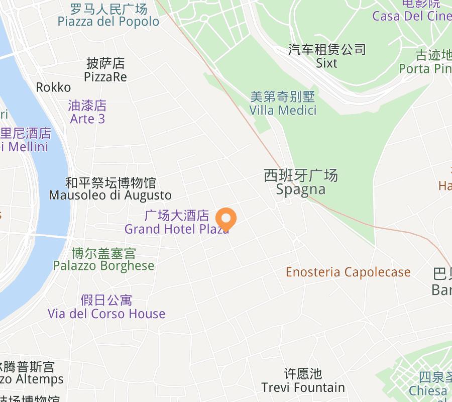 Hotel location map