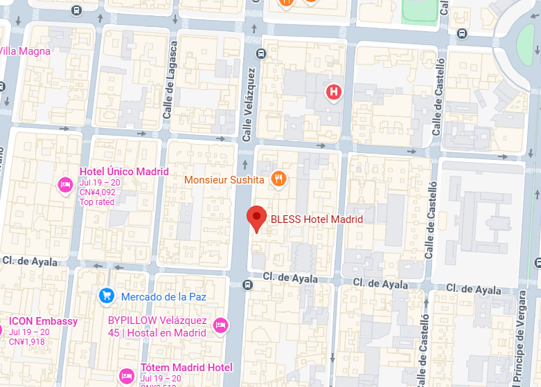 Hotel location map