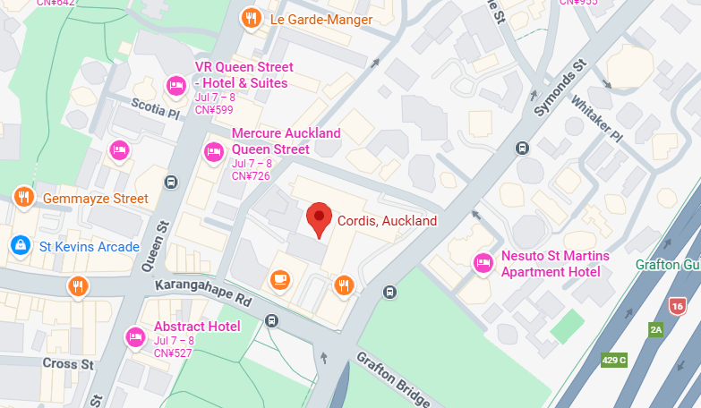 Hotel location map