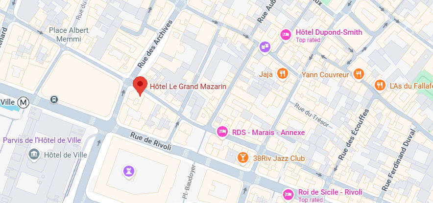 Hotel location map