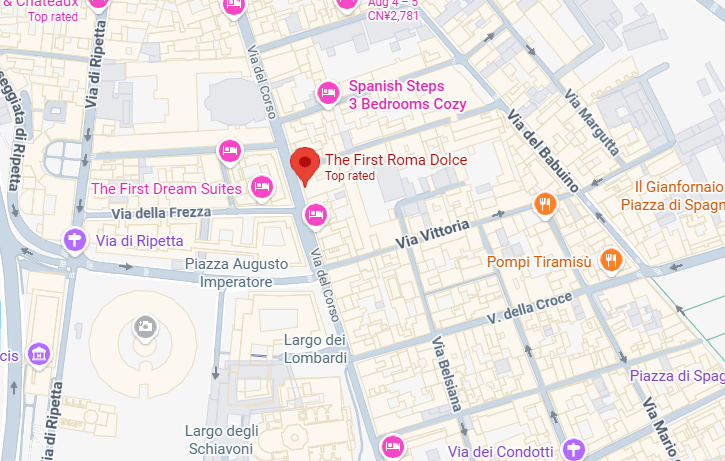 Hotel location map