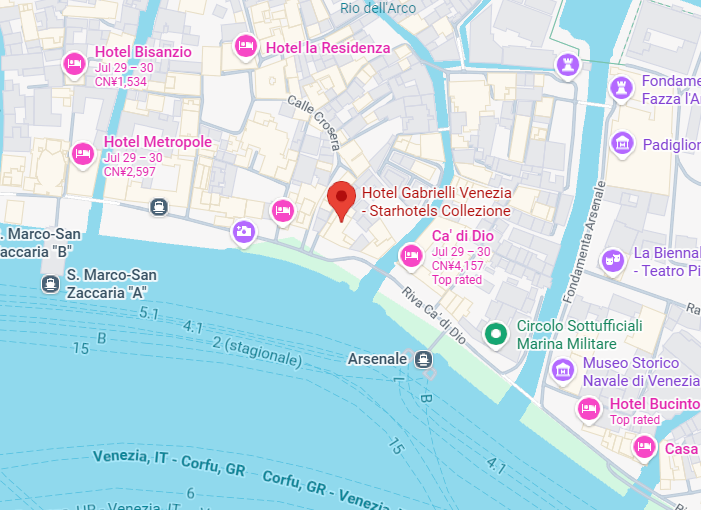 Hotel location map