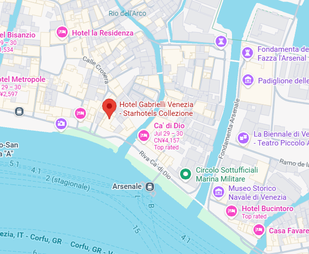 Hotel location map