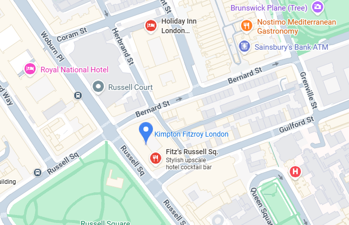 Hotel location map