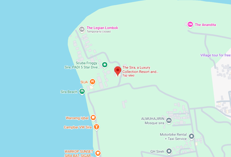 Hotel location map