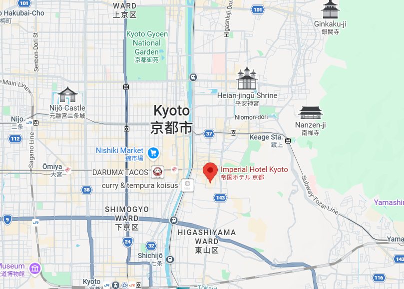 Hotel location map