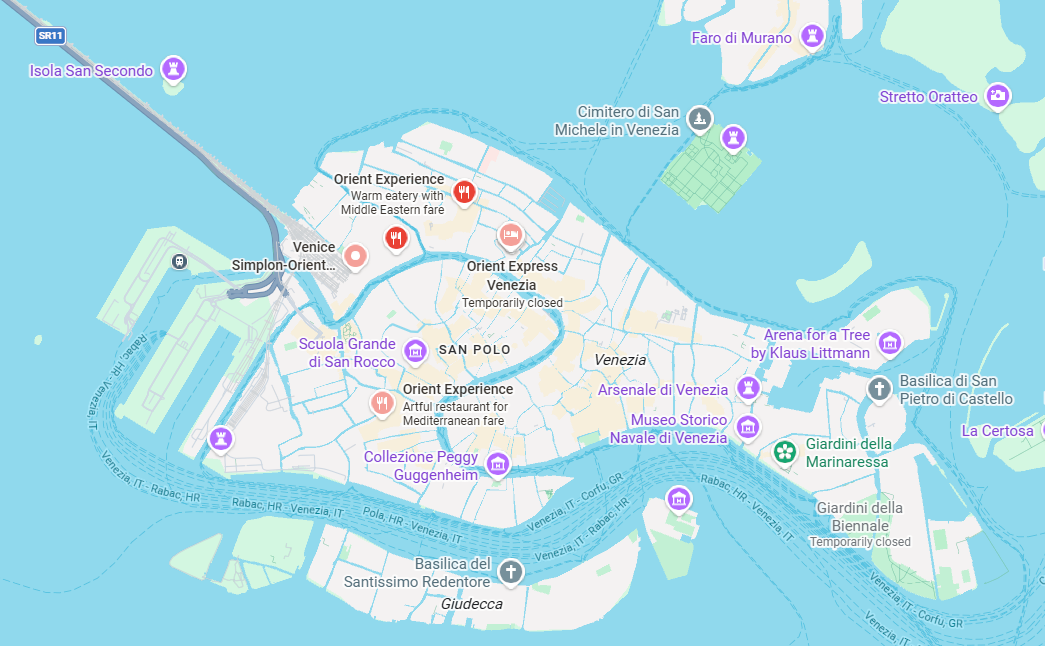 Hotel location map