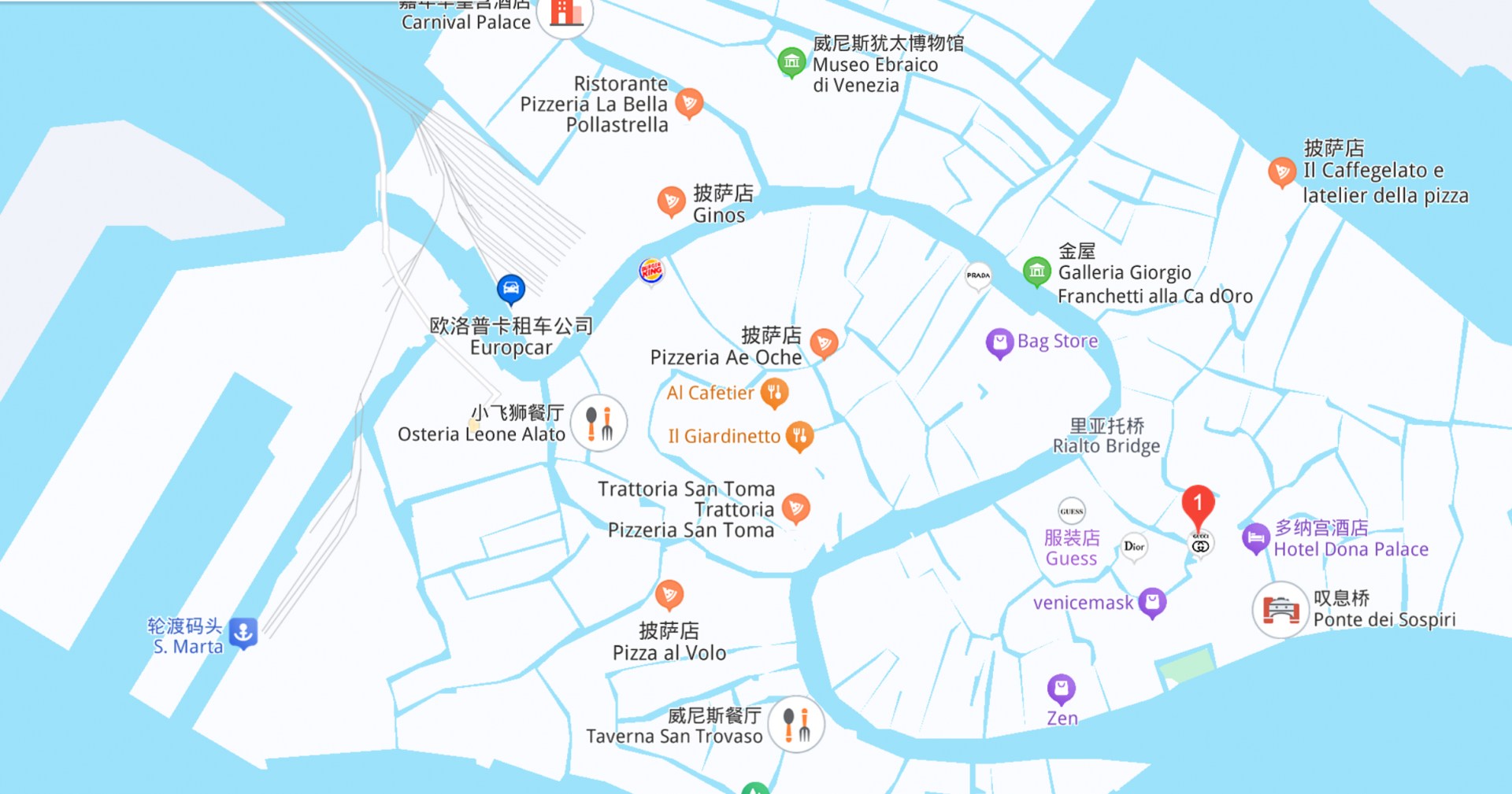 Hotel location map