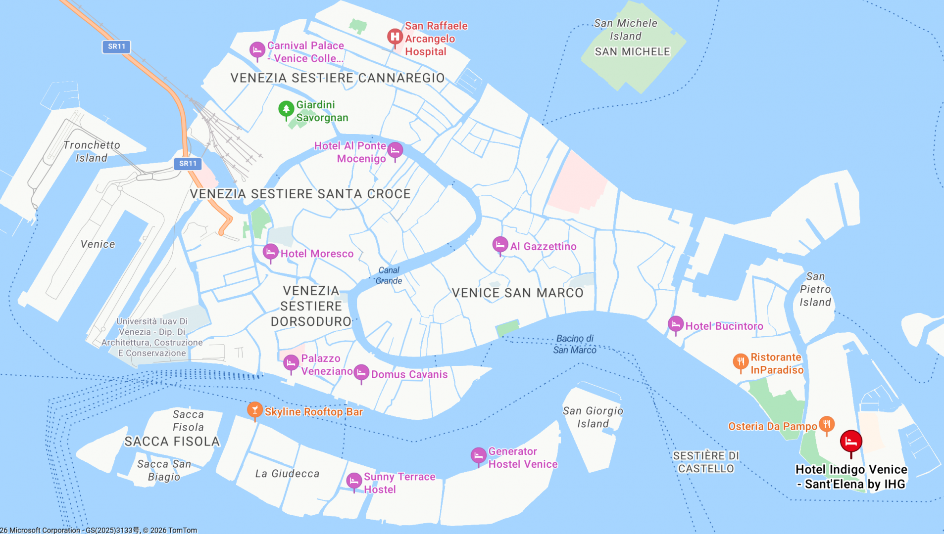 Hotel location map