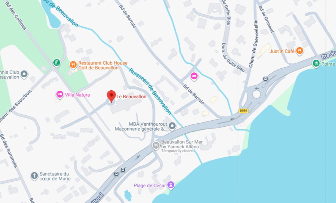 Hotel location map