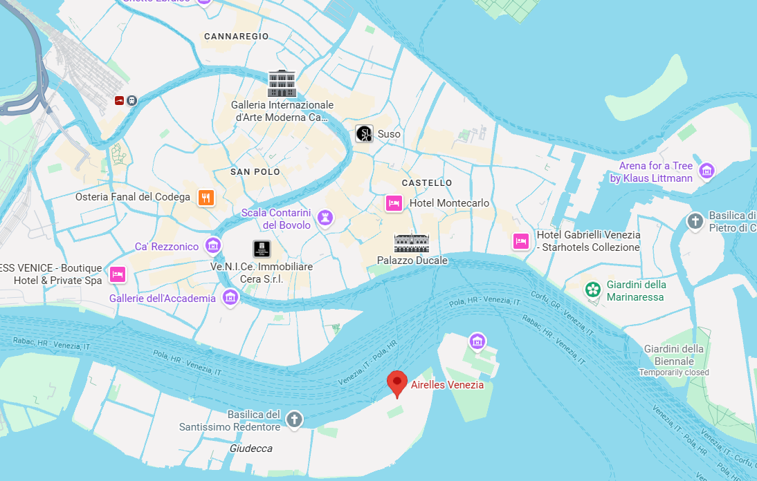 Hotel location map