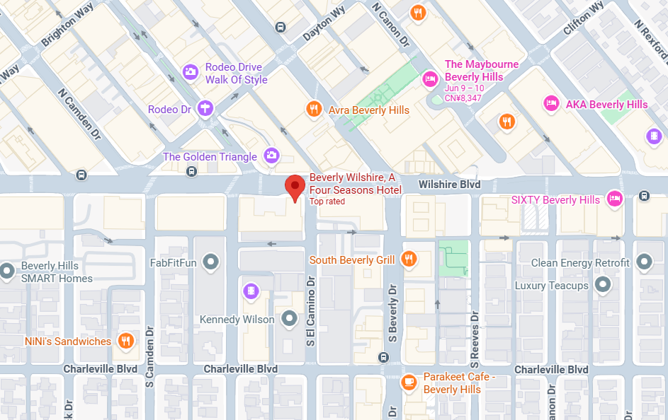 Hotel location map