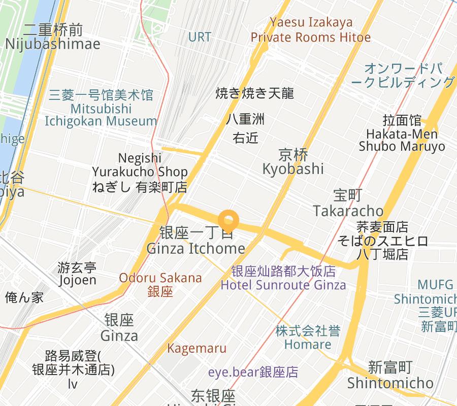 FUFU Tokyo Ginza Map