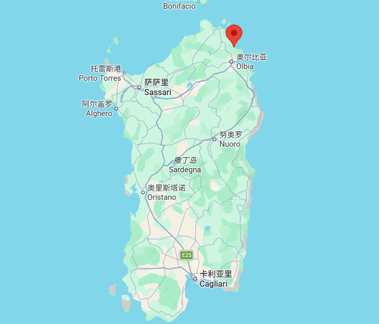 Villa ada sardinia Map